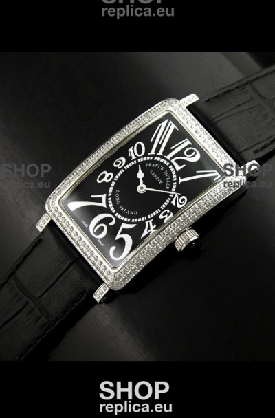 Franck Muller Long Island Japanese Replica Watch in Black Dial