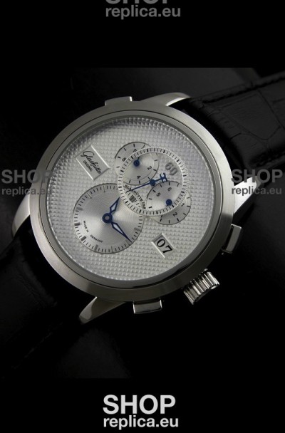 Glashuette ST. Steel Japanese Replica Watch in White Dial