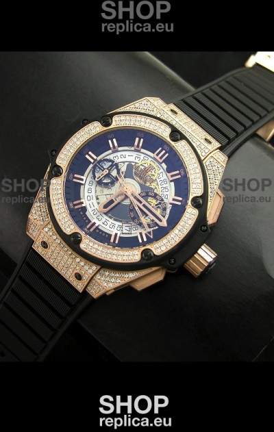 Hublot Big Bang King Power Skeleton Swiss Watch Diamonds Casing