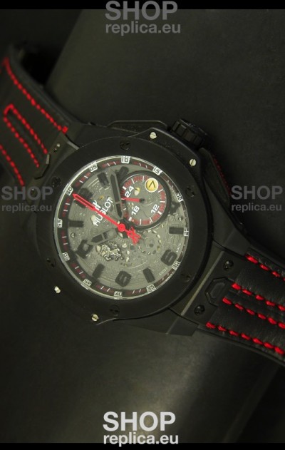 Hublot Big Bang Ferrari Swiss Quartz Movement Watch in PVD Case