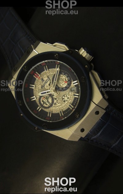 Hublot Big Bang King Steel Skeleton Dial Watch Swiss Quartz 45MM