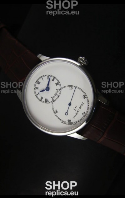 Jaquet Droz Grande Seconde Ivory Enamel Stainless Steel Case Watch in White Dial