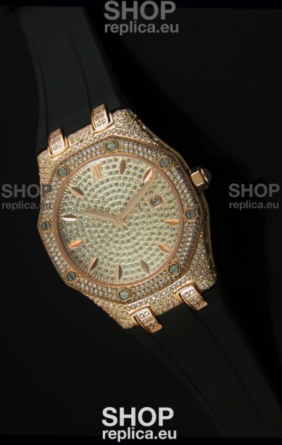 Audemars Piguet Royal Oak LADY Replica Watch in Diamonds Dial Edition