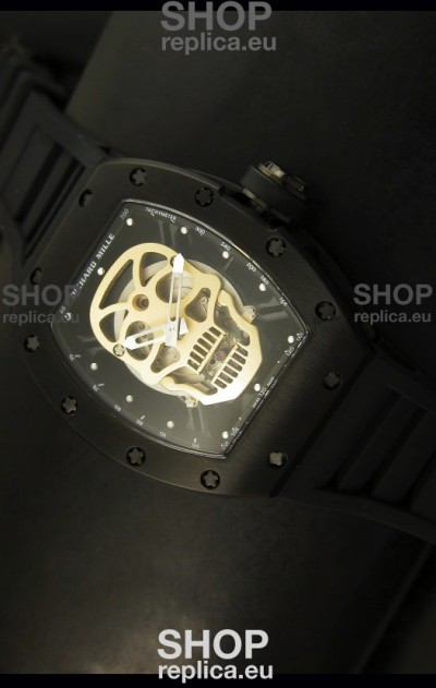 Richard Mille RM052 Skull Tourbillon Swiss Replica Watch in PVD Case