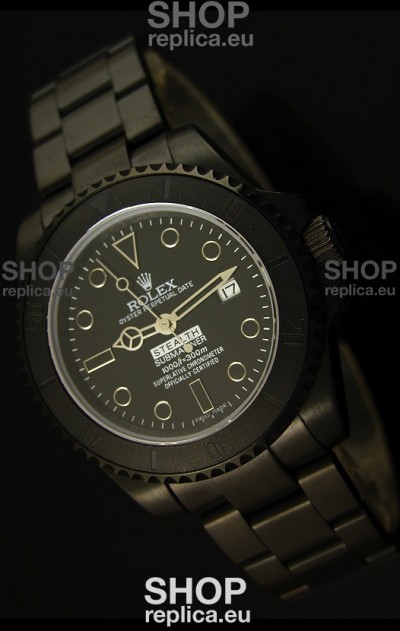 Rolex Submariner STEALTH MK IV Edition Swiss Replica Watch in PVD Strap