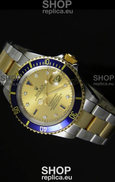Rolex Submariner Gold Dial Swiss Replica Watch - 1:1 Mirror Replica Watch