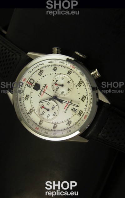 Tag Heuer Carrera Calibre 36 Flyback White Dial Replica Watch - Quartz Movement