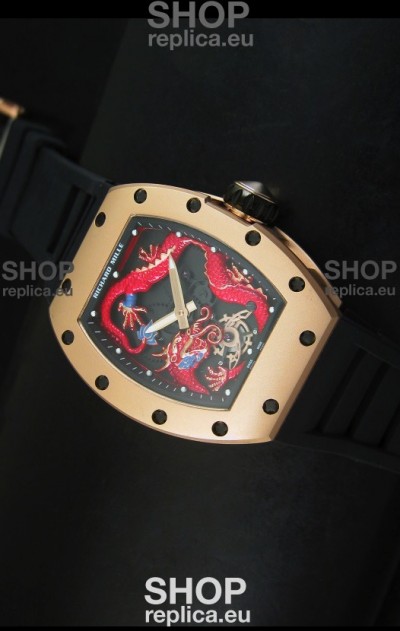 Richard Mille RM057 Tourbillon Jackie Chan Swiss Replica Watch in Pink Gold