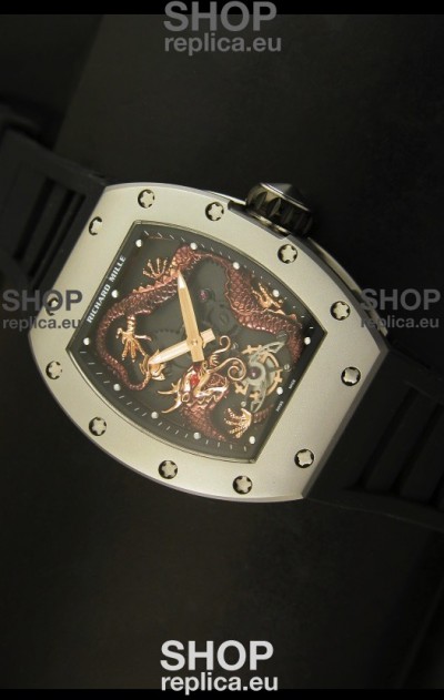 Richard Mille RM057 Tourbillon Jackie Chan Swiss Replica Watch in Titanium Case Richard Mille RM057 Tourbillon Jackie Chan Swiss Replica Watch in Titanium Case