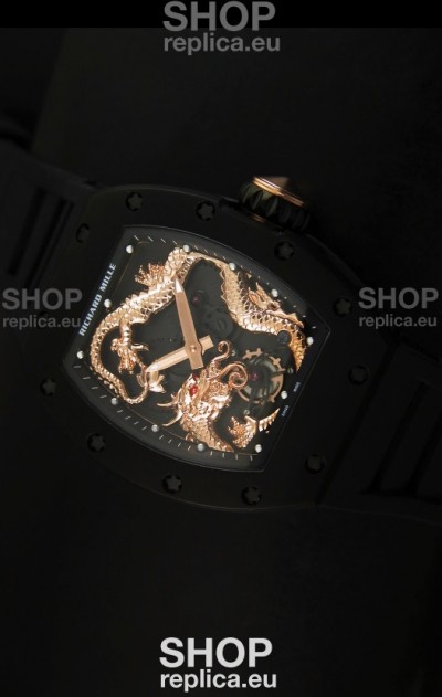Richard Mille RM057 Tourbillon Jackie Chan Swiss Replica Watch in PVD Case