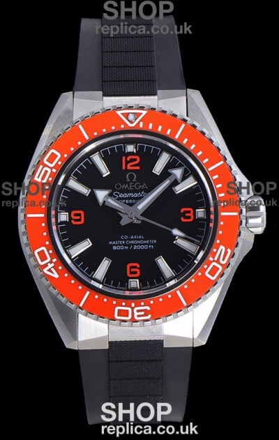 Omega Seamaster Planet Ocean Orange Bezel Rubber Strap 42MM Super Clone Watch 