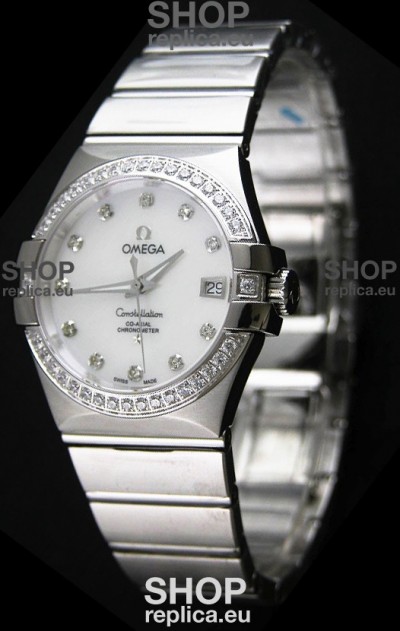 Omega Constellation Mens Swiss Automatic Watch in Steel Casing -- 1:1 Mirror Replica 