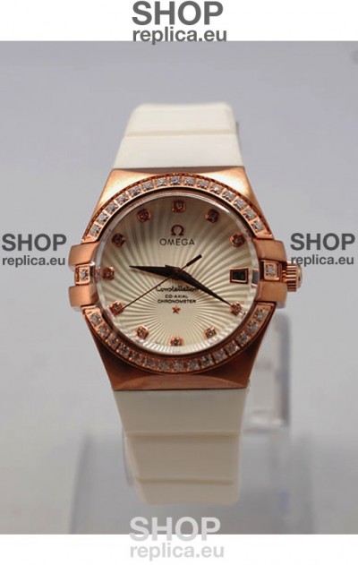 Omega Constellation Ladies Replica Watch - Quartz Movement - 35MM