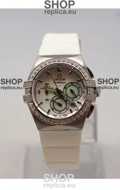 Omega Constellation Ladies Chronograph Replica Watch - 35MM
