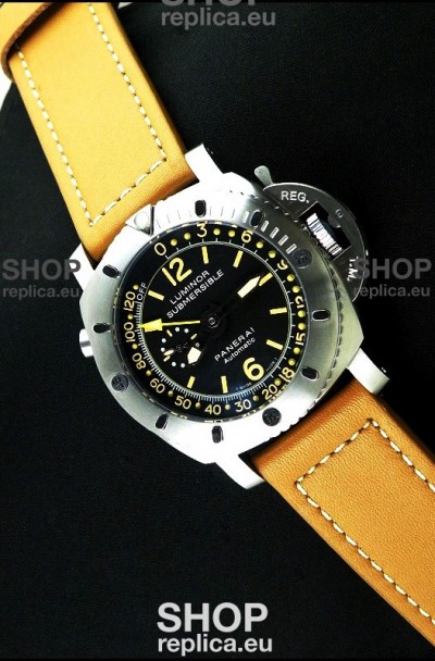 Panerai Luminor Submersible Swiss Automatic Watch in Black Dial