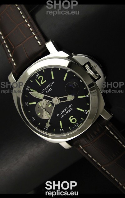 Panerai Luminor GMT Swiss Watch in Steel - 1:1 Mirror Replica PAM00161
