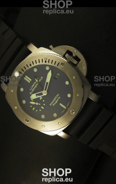 Panerai Luminor PAM371 Submersible GMT Titanium - 1:1 Mirror Replica Watch