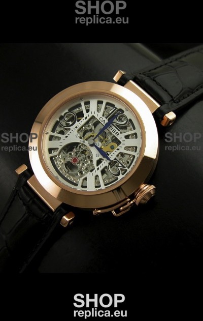Cartier Ronde De Ladies Replica Watch in Decorated Skeleton Dial