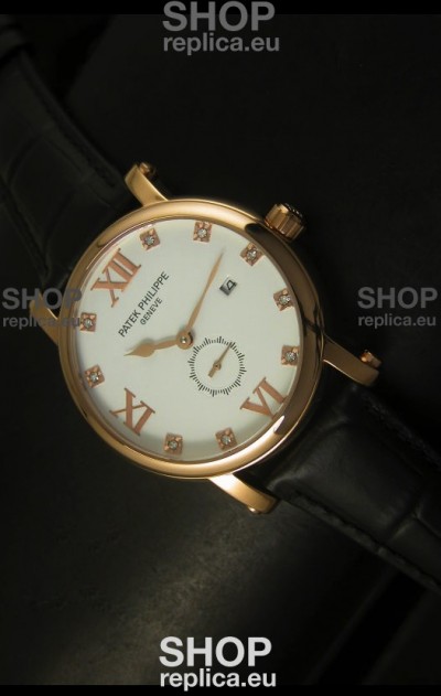 Patek Philippe Calatrava Rose Gold Diamonds Hour Markers
