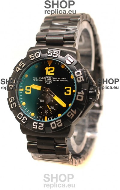 Tag Heuer Professional Formula 1 Japanese Replica Watch in Black Dial