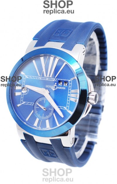 Ulysse Nardin Executive Dual Time Japanese Replica Blue Watch