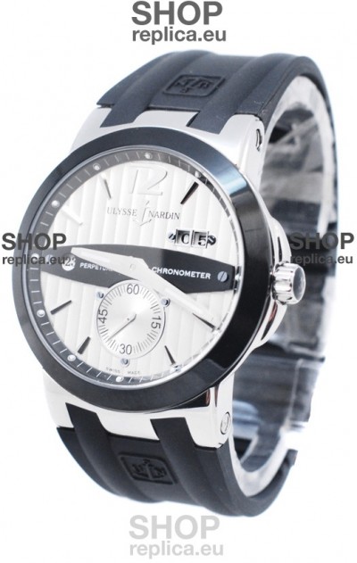 Ulysse Nardin Executive Dual Time Steel Black Watch
