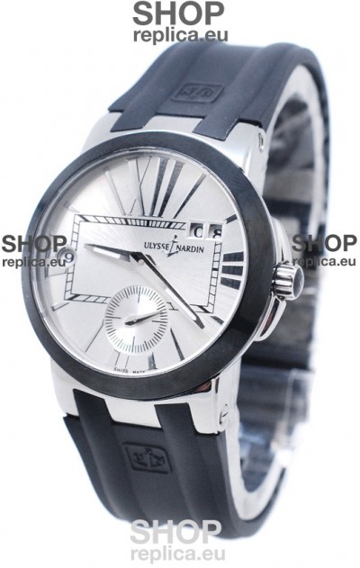 Ulysse Nardin Executive Dual Time Steel Black Watch