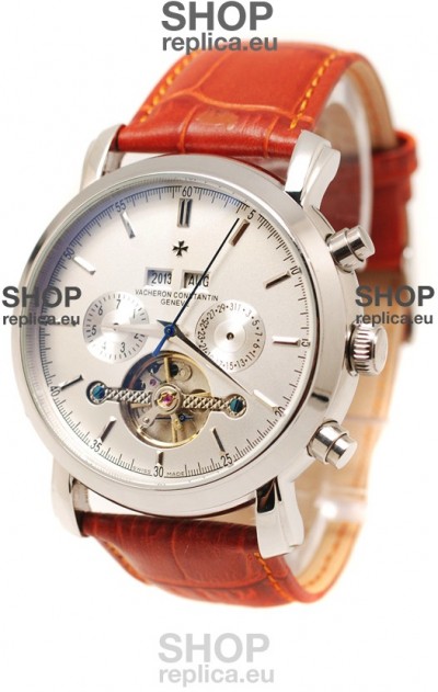 Vacheron Constantin Malte Tourbillon Japanese Watch in Brown Strap
