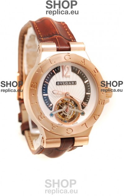 Bvlgari Grandes Diagono Complication Swiss Tourbillon Gold Watch