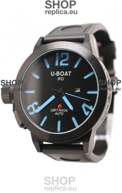 U-Boat Classico Japanese Replica PVD Watch in Blue Markers