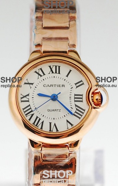 Ballon Bleu De Cartier Japanese Ladies Replica Pink Gold Watch