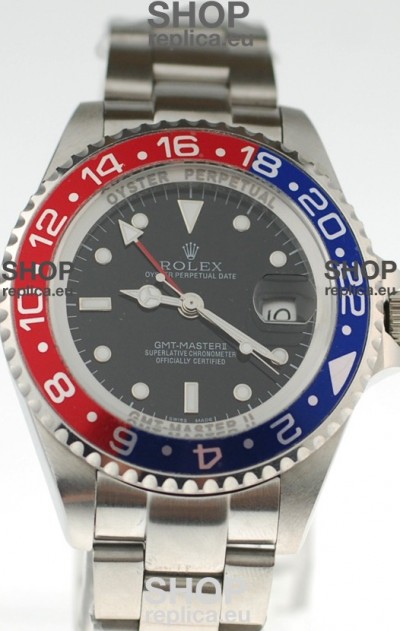 Rolex GMT Masters II 2011 Edition Replica Blue and Red Ceramic Bezel Watch