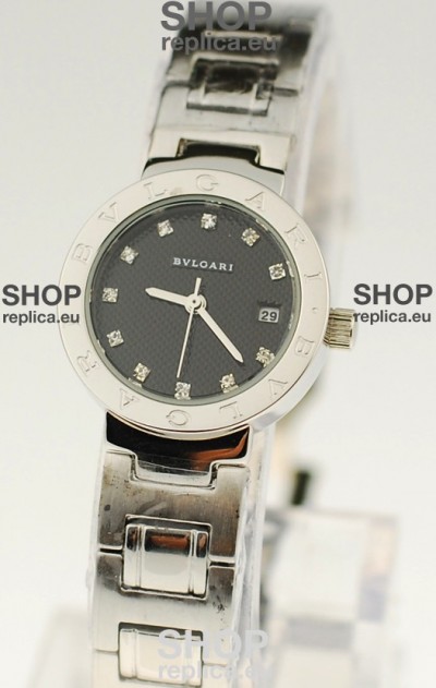 Bvlgari Quartz Japanese Steel Watch in Diamond Markers