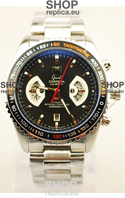 Tag Heuer Grand Carrera RS2 Japanese Replica Watch in Black Dial