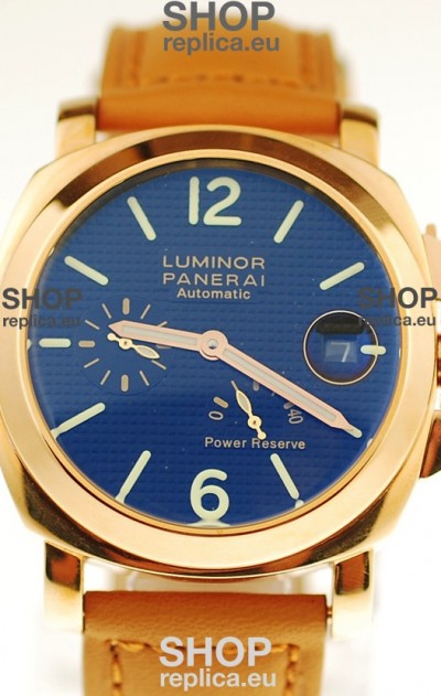 Panerai Luminor Marina Power Reserve Japanese Replica Gold Watch