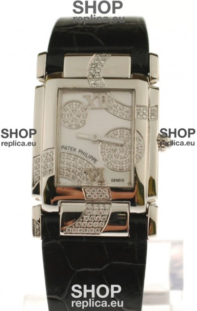 Patek Philippe Twenty Four Swiss Replica Watch in White Dial