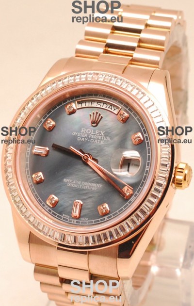 Rolex Day Date II Rose Gold Japanese Replica Watch