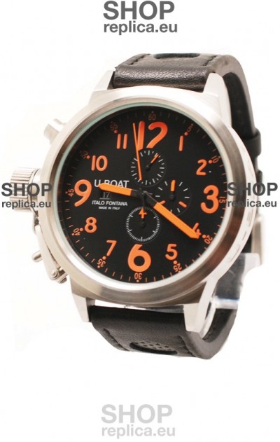 U-Boat Flightdeck Japanese Replica Watch in Orange Markers