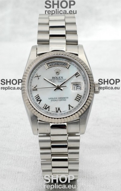 Rolex Day Date Silver Japanese Replica Watch