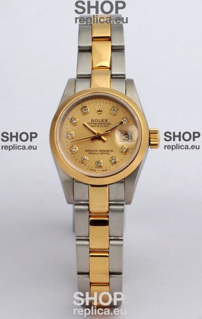 Rolex DateJust Two Tone Lady's Replica Watch