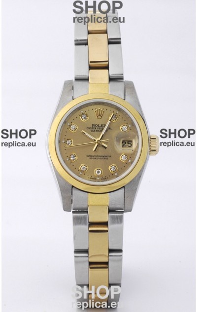 Rolex DateJust Two Tone Lady's Replica Watch
