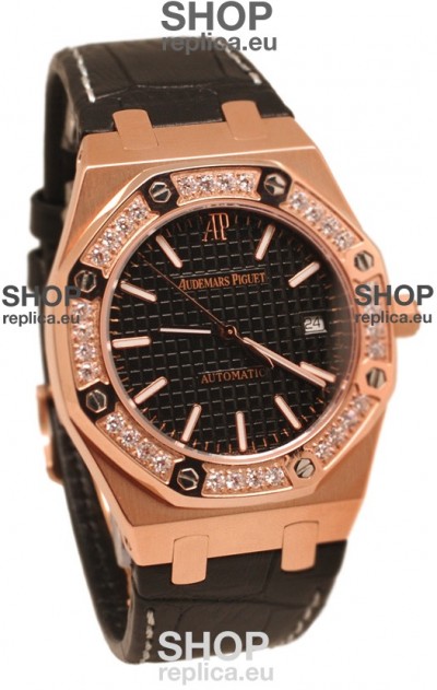 Audemars Piguet Royal Oak 18K Pink Gold Swiss Watch