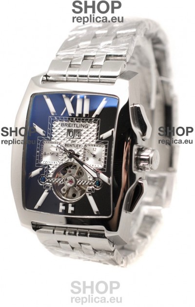 Breitling For Bentley Flying B Japanese Chronograph Watch in Dark Blue Dial