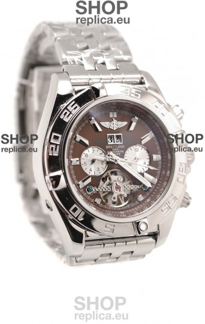Breitling Chronograph Chronometre Replica Watch in Brown Dial