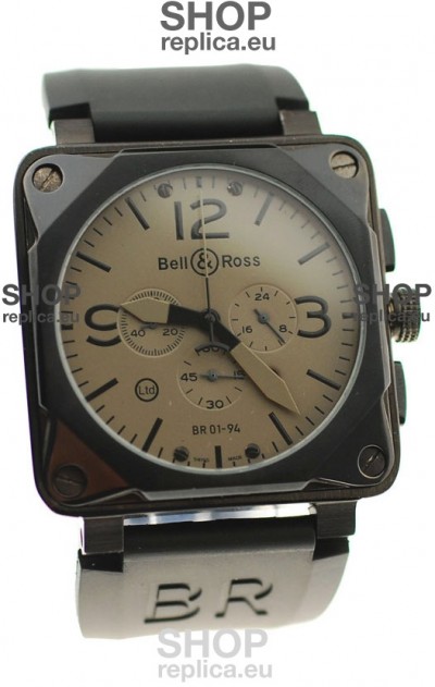Bell and Ross BR01-94 Edition Japanese PVD Watch in Grey Dial