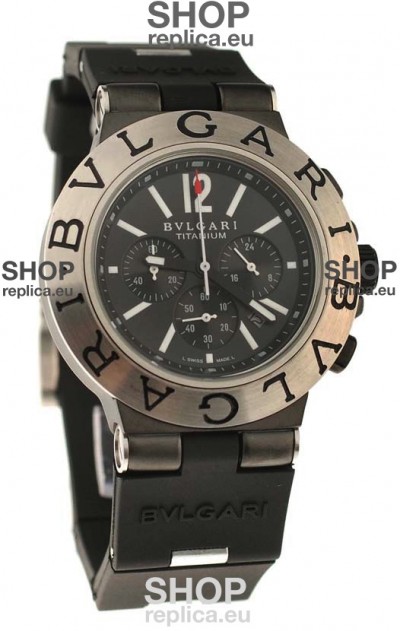 Bvlgari Scuba Swiss Body Japanese Steel Watch in Black Dial