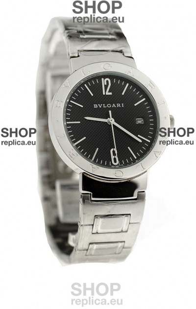 Bvlgari Quartz Japanese Watch in Black Dial