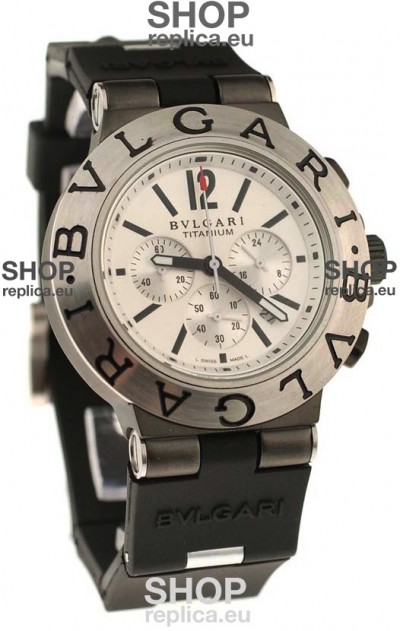 Bvlgari Scuba Swiss Body Japanese Steel Watch in White Dial