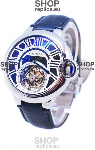 Cartier Ballon de Bleu Flying Tourbillon Swiss Silver Watch