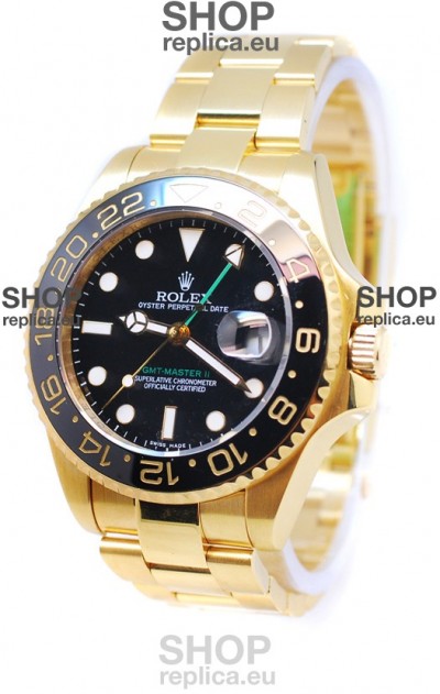 Rolex GMT Masters II 2011 Edition Japanese Replica Gold Watch